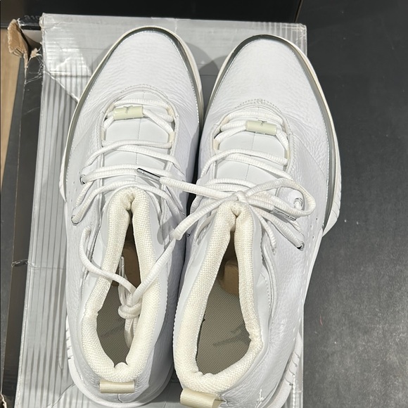 Nike White and Silver High-Top Sneakers - Picture 5 of 8